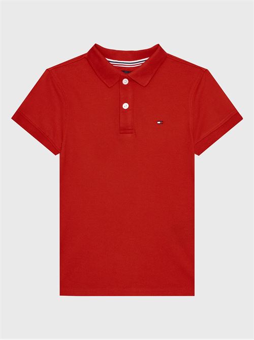 Polo rossa logata TOMMY HILFIGER | KB0KB07365JXNL
